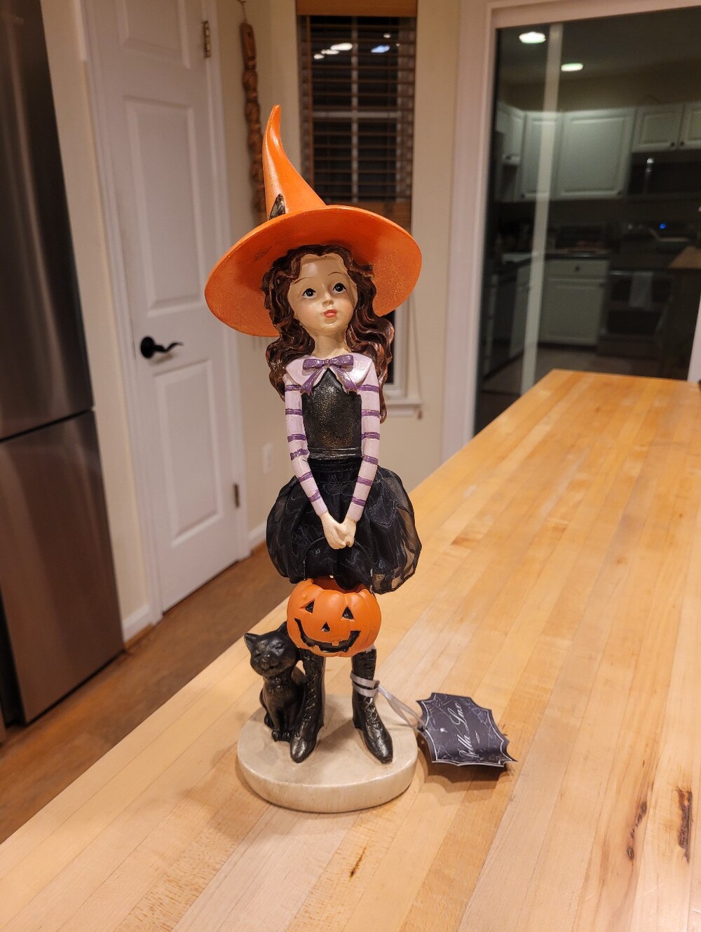 NEW Bella Luxx Orange Trick-or-Treater Witch Halloween Figurine Home Decor